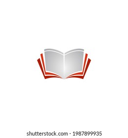 open book education logo design concept template Pro Vector