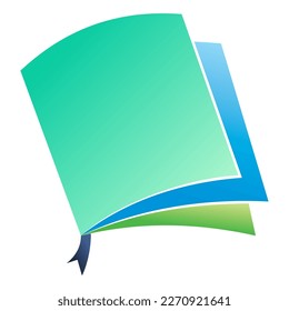 offenes Buch-Bildungs-Logo, flache Vektorgrafik