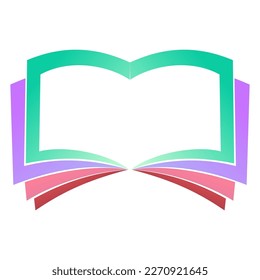 open book education logo flat vector design
