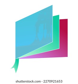 open book education logo flat vector design
