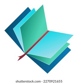 open book education logo flat vector design