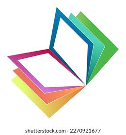 open book education logo flat vector design