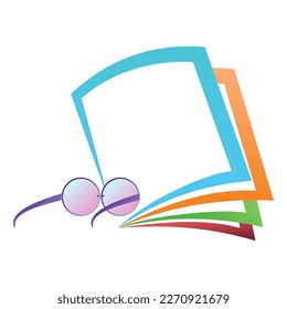 open book education logo flat vector design