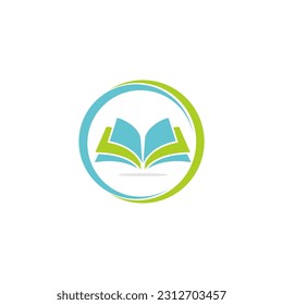 Open book education logo vector image