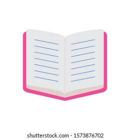 open book education school learning online vector illustration