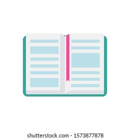 open book education school learning online vector illustration