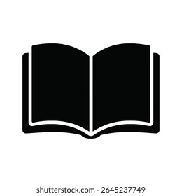Open Book Education Silhouette Icon
