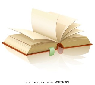 open book with empty pages vector illustration isolated on white background