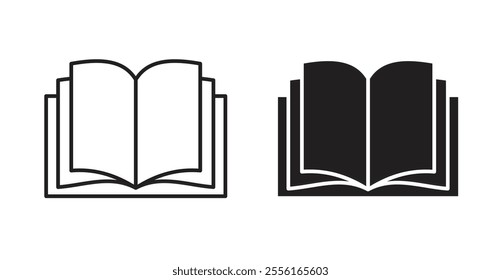 open book Filled flat icons set for apps and web ui designs.
