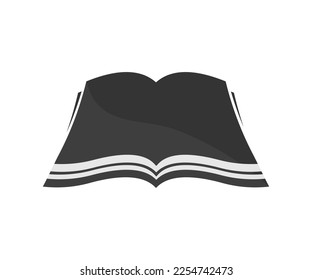 Open book,  filled flat sign icon design. Book pages glyph icon. Open book with pages. Education, school concept. Vintage book vector design and illustration.

