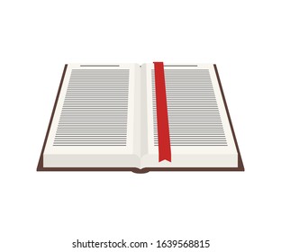 open book, book flat, great design for any purposes, flat top view, dictionary vector illustration