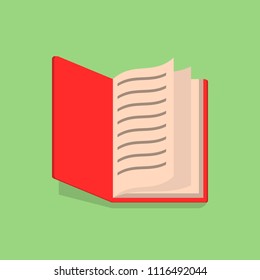 open book flat icon. Element of star icon for mobile concept and web apps. Illustration open book flat icon can be used for web and mobile. Premium icon on colored background
