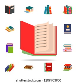 open book flat icon. Book icons universal set for web and mobile