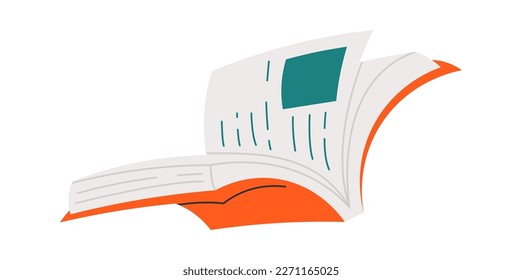 Öffnen Sie das Buch flach Symbol Reading in der Bibliothek. Vektorgrafik