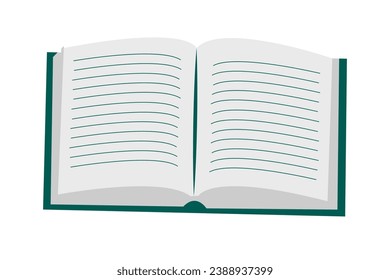 open book flat icon vector illustration isolated on white background