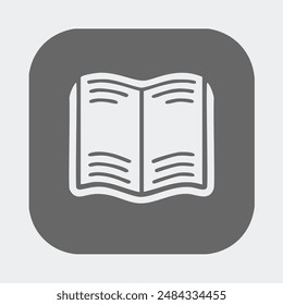 Open book flat icon vector art
