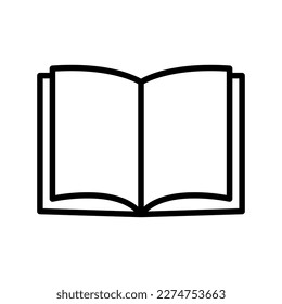 Abrir la ilustración plana del libro sobre fondo blanco..eps
