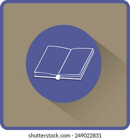 Open book. Flat vector icon