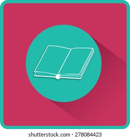 Open book. Flat vector icon