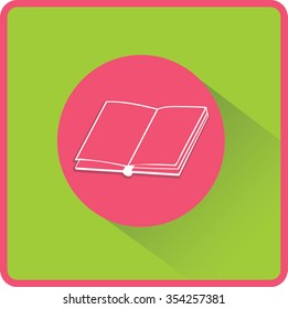 Open book. Flat vector icon