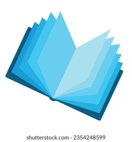 open book flat vector illustration logo icon clipart isolated on white background