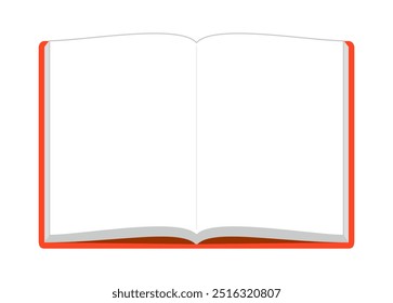 Open book frame like a blank notebook (red)