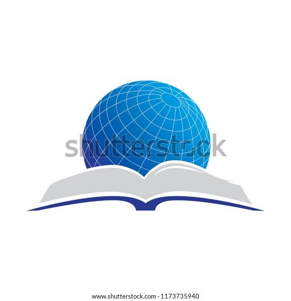 Open Book Globe Logo Icon Stock Vector (Royalty Free) 1173735940 ...