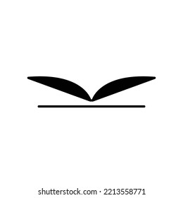 Open book glyph icon illustration. icon illustration related to read. Simple vector design editable