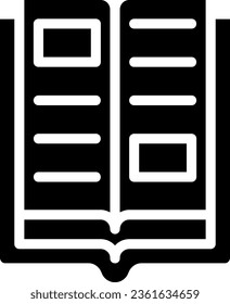 open book glyph icon illustration vector