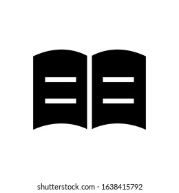 open book glyph vector icon - ui icon vector