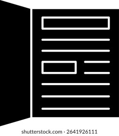Open Book Glyph Vector Icon Design