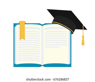 Open Book Graduate College Graduation Vector Stock Vector (Royalty Free ...