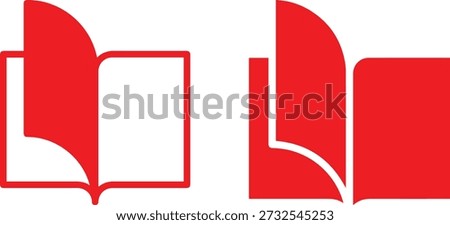 open book, green books, vector illustration green book with pages spread out minimalist book icon