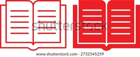 open book, green books, vector illustration green book with pages spread out minimalist book icon