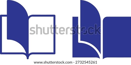 open book, green books, vector illustration green book with pages spread out minimalist book icon