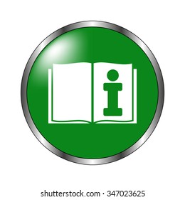 Open book - green vector icon