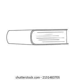 open book hand draw, line art black and white.