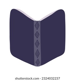Open book hand drawn cartoon illustration. Scandinavian style flat design, isolated vector. Kids print element, reading, education, literature, library, bookstore