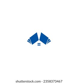 open book house vector illustration