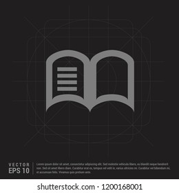 Open Book Icon - Black Creative Background - Free vector icon