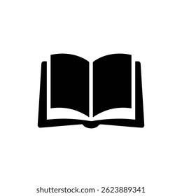 Open Book Icon with Blurred Paint Edges – Knowledge, Education, Learning