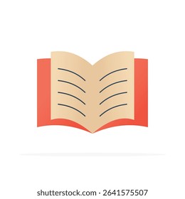 open book icon, colored flat vector. modern and minimalist design.