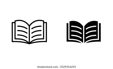 Concepto de icono de libro abierto. Vector de acciones