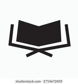Concepto de diseño de icono de libro abierto