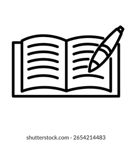 Abrir icono de libro Plantilla de diseño 