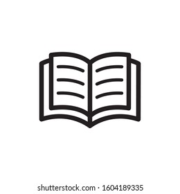 Open Book Icon Editable Stroke Line Stock Vector (Royalty Free ...