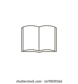 Open book icon. Editable Stroke.