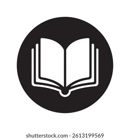 Open Book Icon Editable Vector Illustration isolated on a white background, suitable for education, reading, and design projects