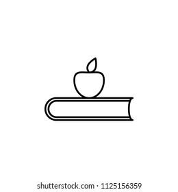 Open book icon. education book isolated - school literature, magazine illustration isolated apple