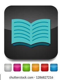 Open book icon. education book isolated - school literature, magazine illustration isolated